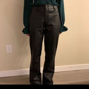 Black leather trousers /Zoven trousers in PU matte